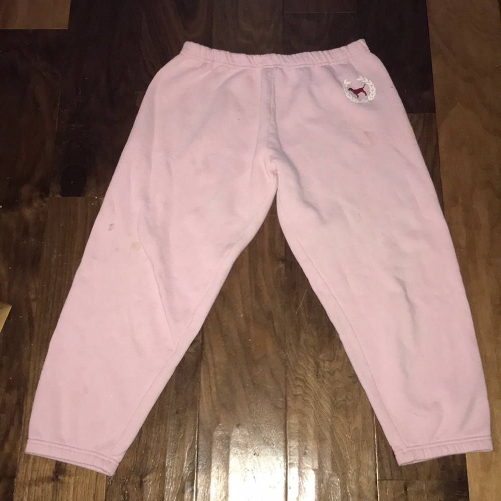 Pink/Victorious Secret sweatpants.